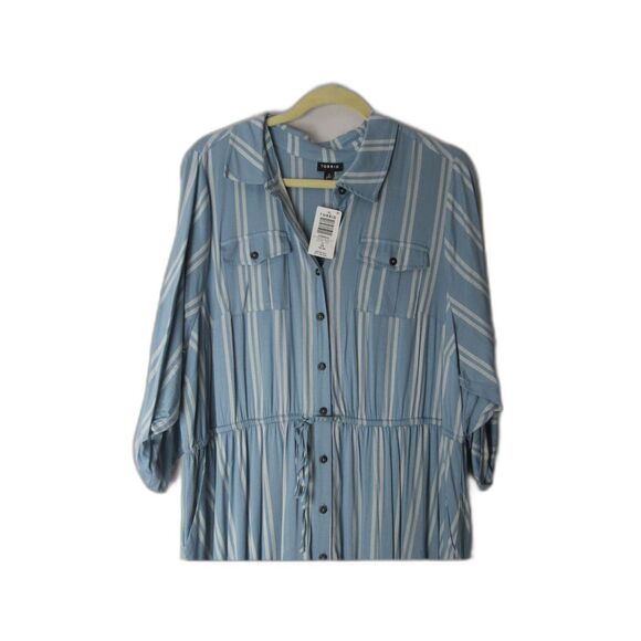 Torrid Maxi Dress Size 2 Challis Shirt dress - Picture 2 of 4